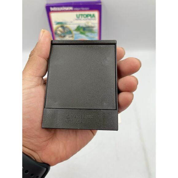 Utopia (Intellivision, 1981) Cart & Box Complete With Overlays - Picture 4 of 10